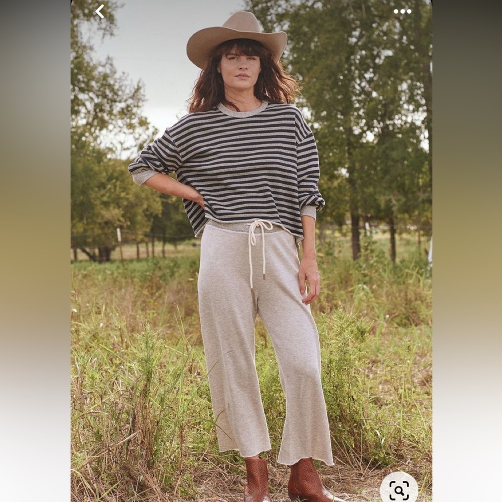 The Great Cropped Striped Sweatshirt Oversized  Size 0 XS